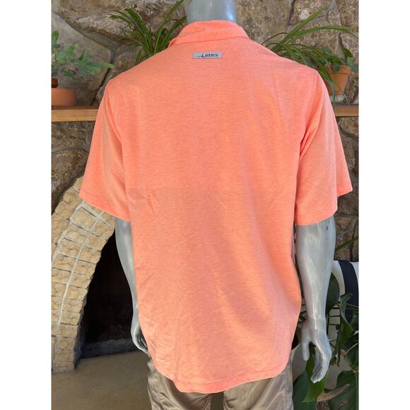 Habit Button Down Fishing Hiking Short Sleeve Orange Shirt Men's Size Medium - Picture 4 of 9